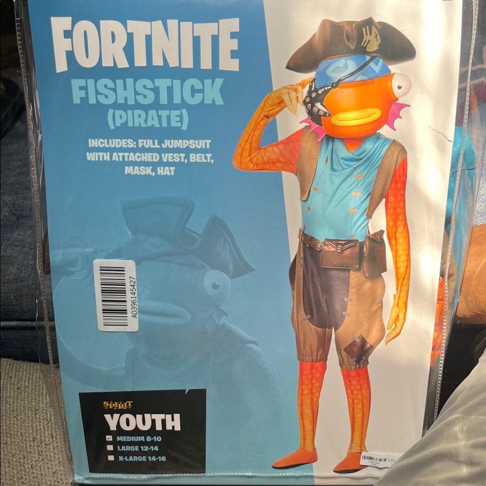 Spirit Fortnite Fishstick Pirate Costume - Blue, Orange, Brown